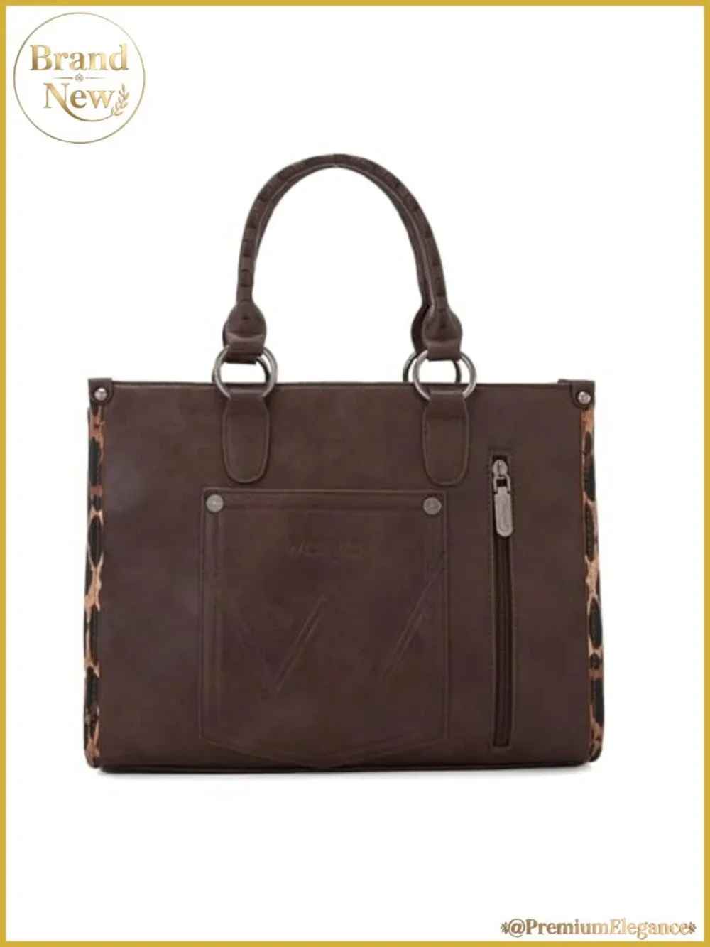 Vegan Leather Tote Bag Western Top Handle Satchel with Woven Strap and CC Pocket